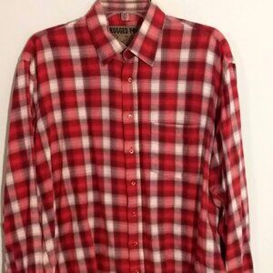 Men's Button Down 100% Cotton Plaid Long Sleeve Shirt